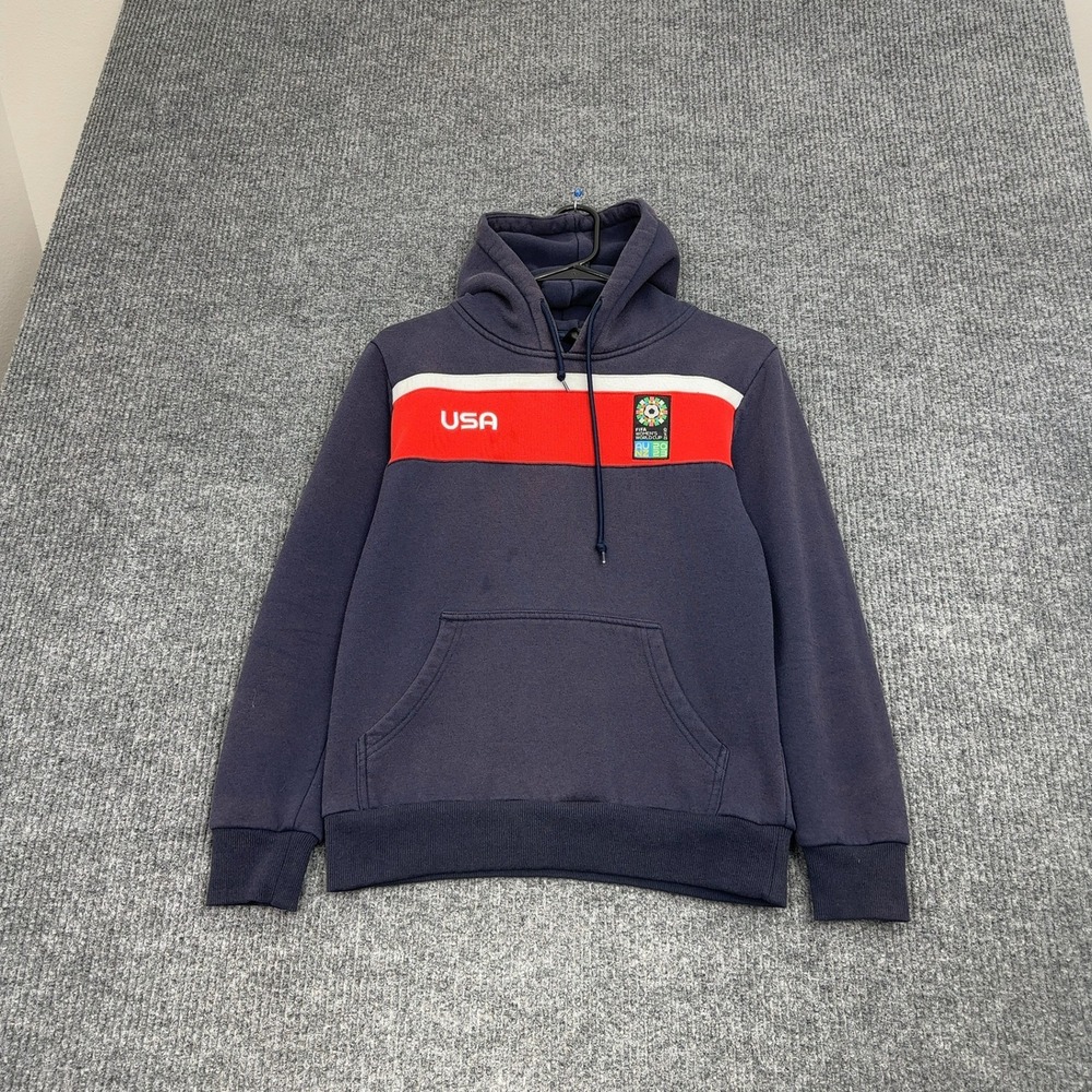 FIFA Hoodie Youth 12 Navy USA Womens World Cup 2023 Pullover Soccer Sportswear